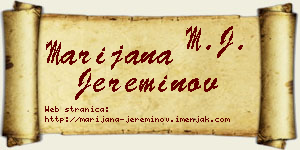 Marijana Jereminov vizit kartica